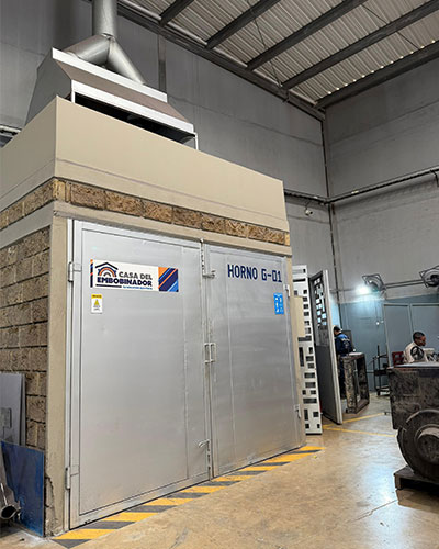 horno secador a gas con control de temperatura